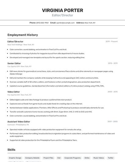 Resume example 2