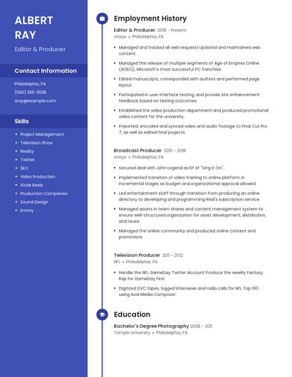 Resume example 5