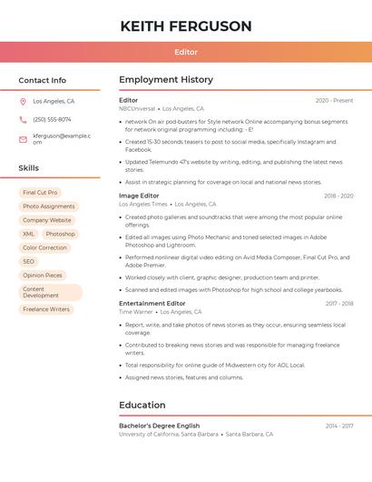 Resume example 3