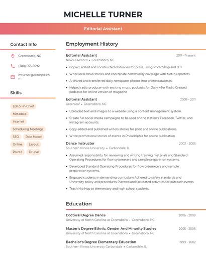 Resume example 3