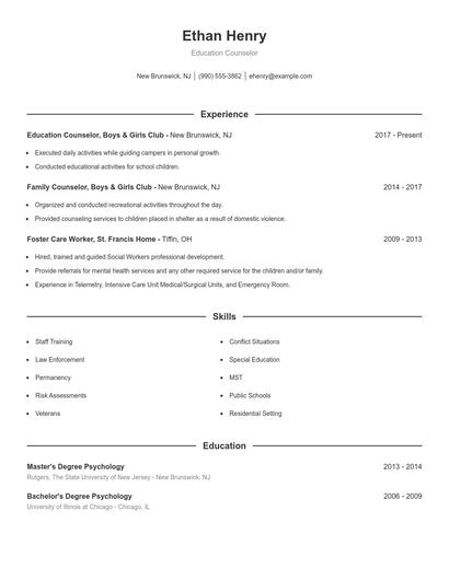 Resume example 1
