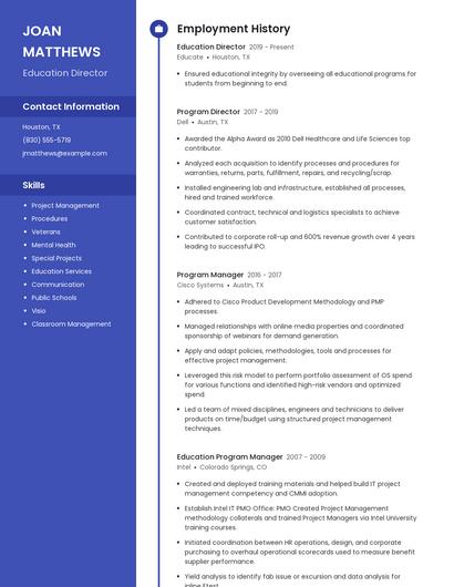 Resume example 4