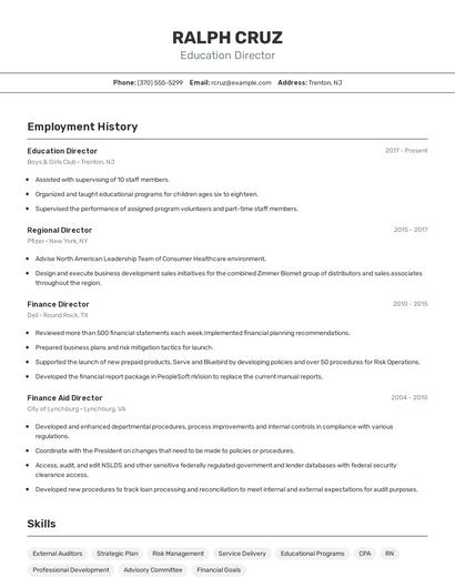 Resume example 2
