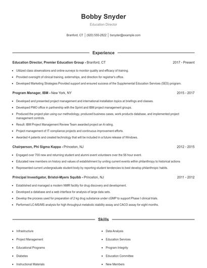 Resume example 1