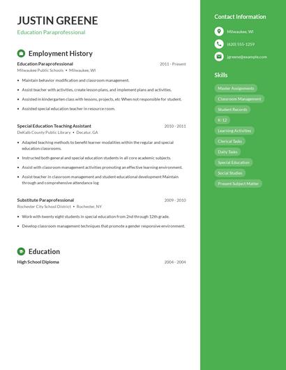 Resume example 5