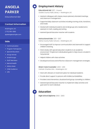 Educational Aid Resume