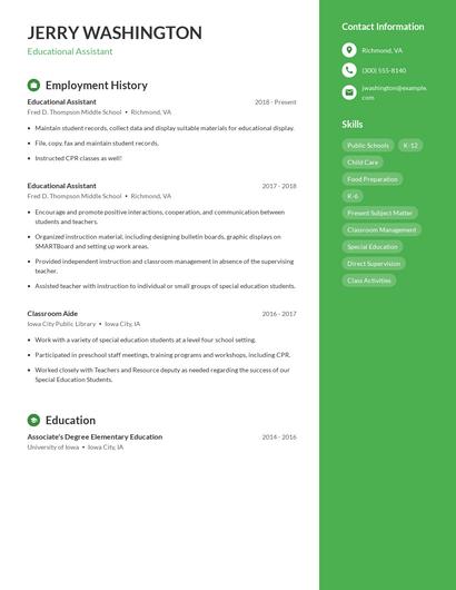 Resume example 5