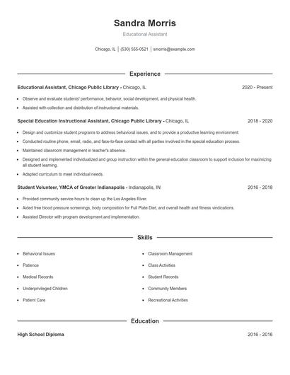 Resume example 1