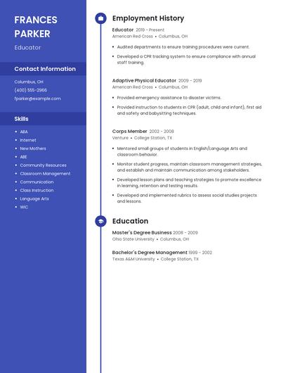 Educator Resume