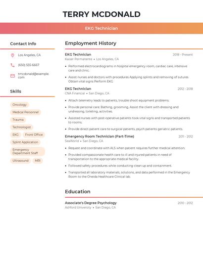 Resume example 3