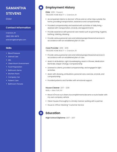 Elder Resume