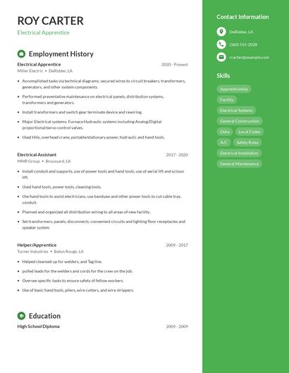 Resume example 5