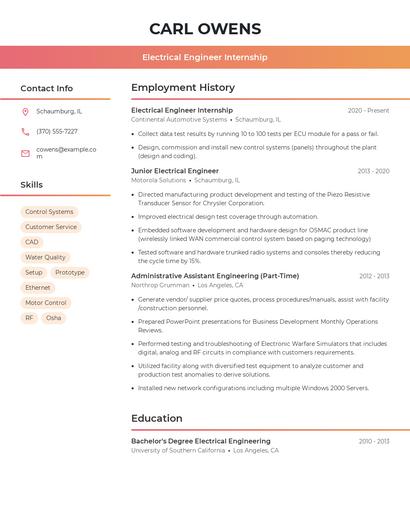 Resume example 3