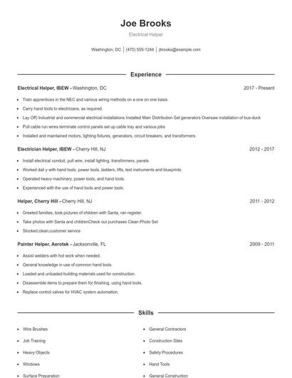 Resume example 1