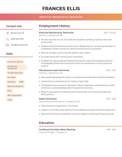 Resume example 3