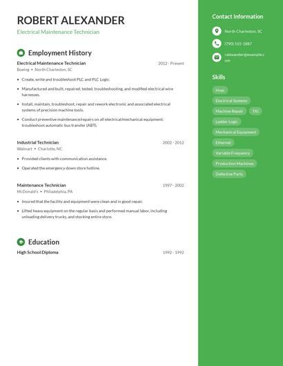 Resume example 5