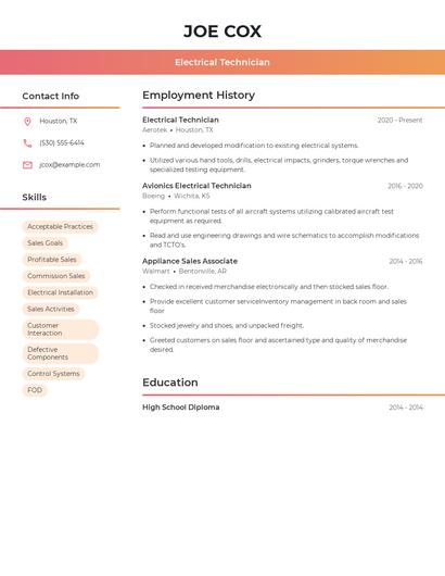 Resume example 3
