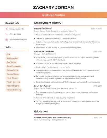 Resume example 3