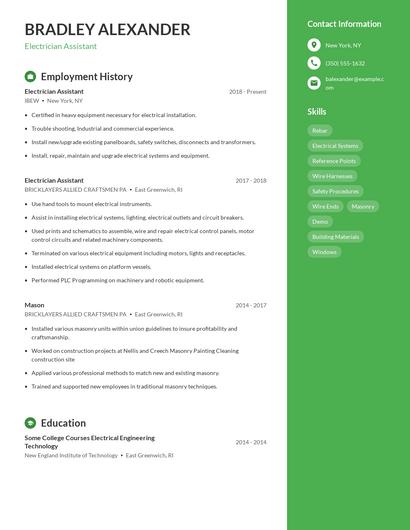 Resume example 5