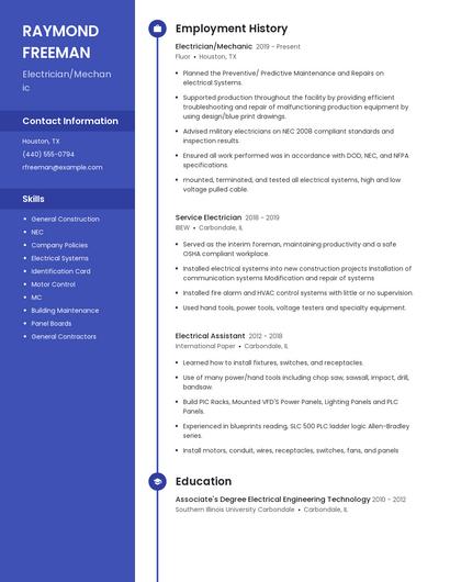 Resume example 5