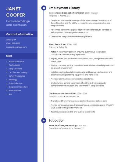 Electroneurodiagnostic Technician Resume