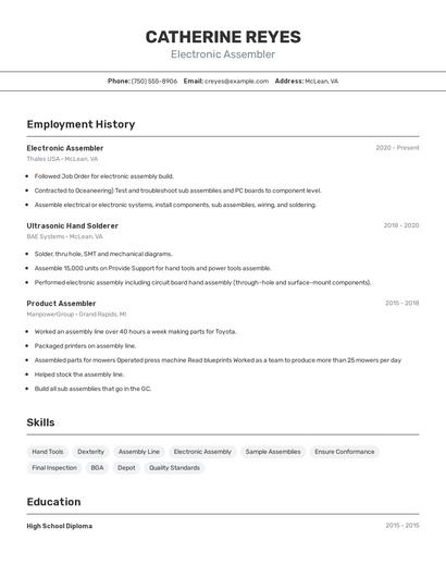 Resume example 2