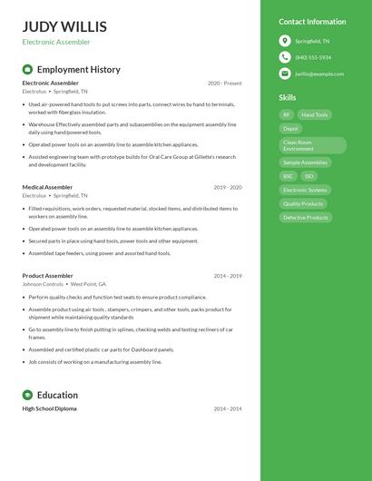 Resume example 4