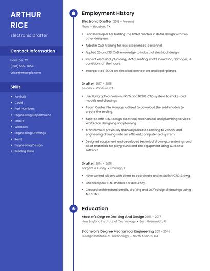 Electronic Drafter Resume