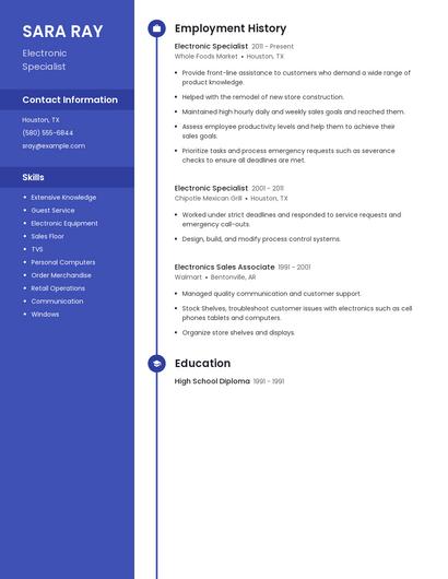 Resume example 4