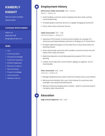 Resume example 5