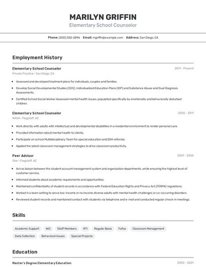 Resume example 2