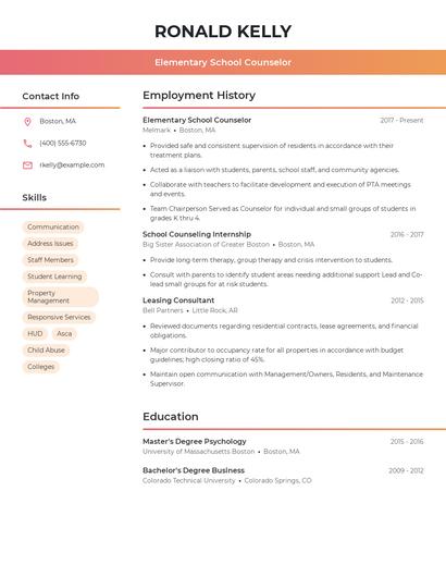 Resume example 3