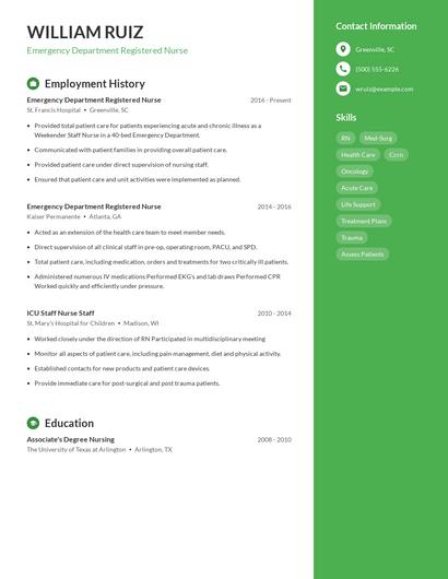 Resume example 5