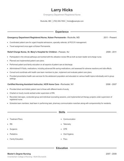Resume example 1