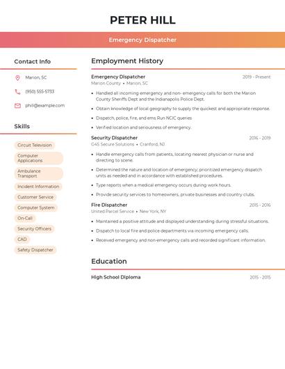 Resume example 3