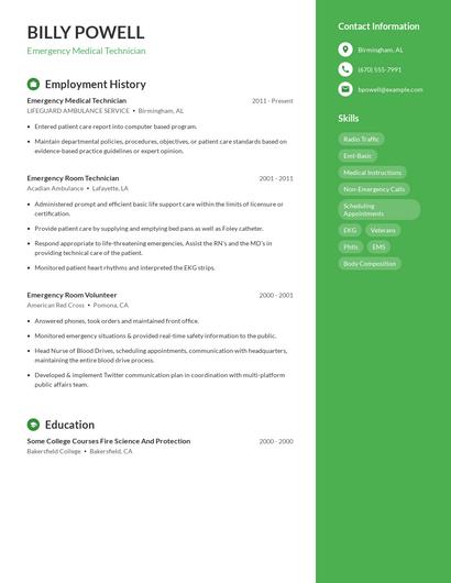 Resume example 5