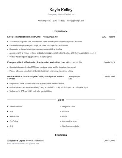 Resume example 1