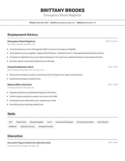 Resume example 2