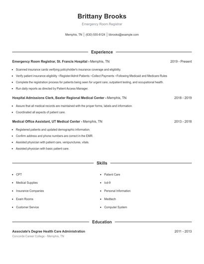 Resume example 1