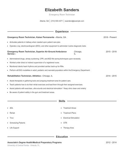Resume example 1