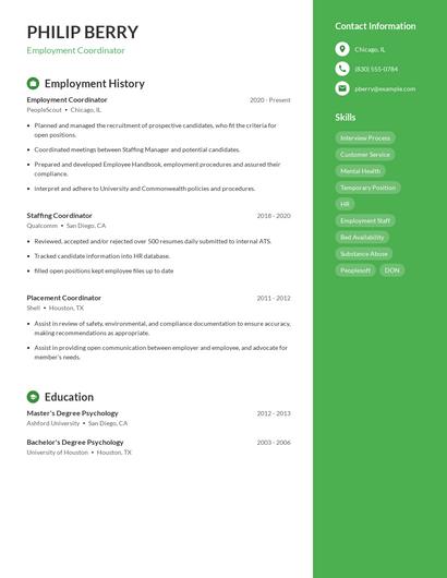 Resume example 5