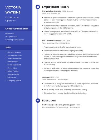 End Matcher Operator Resume
