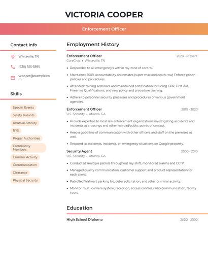 Resume example 3