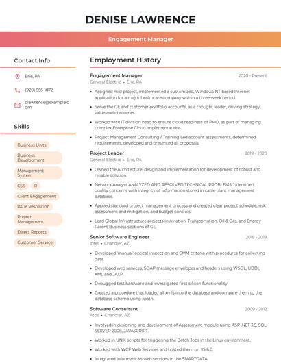 Resume example 3