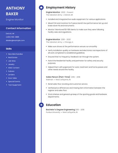 Engine Monitor Resume