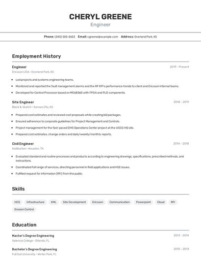 Resume example 2
