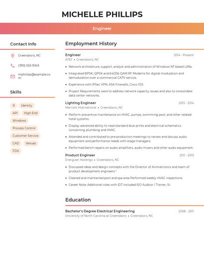 Resume example 3