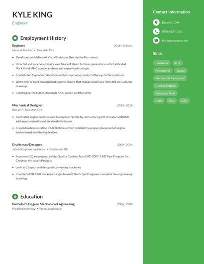 Resume example 4