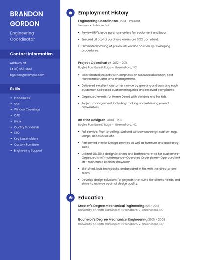 Resume example 4