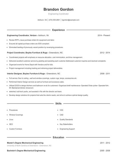 Resume example 1
